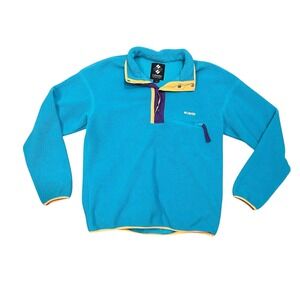 Columbia Helvetia Fleece Pullover Half Snap Colorblock Jacket Mens Large Outdoor